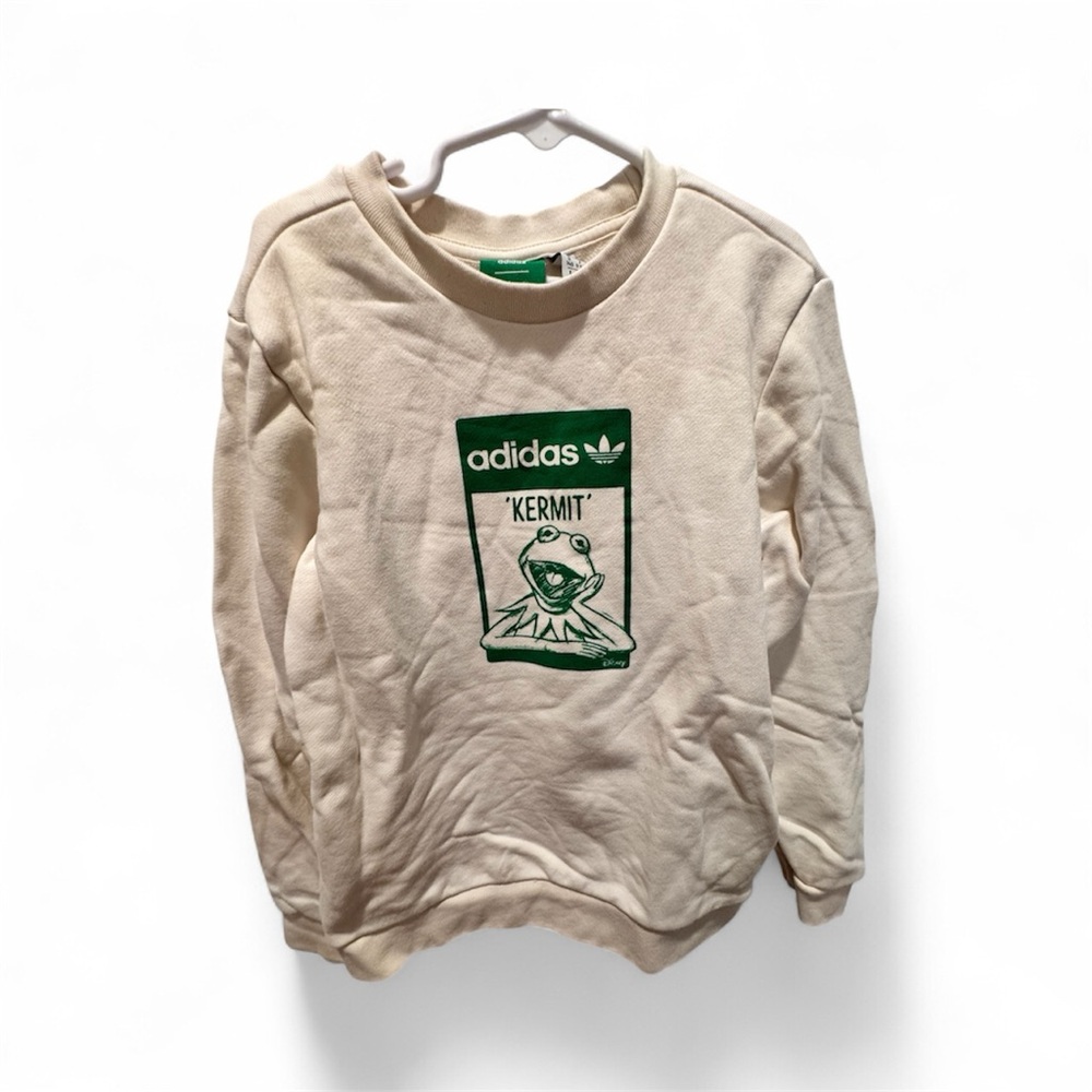 Adidas Boys Cream and Green Kermit Sweater
